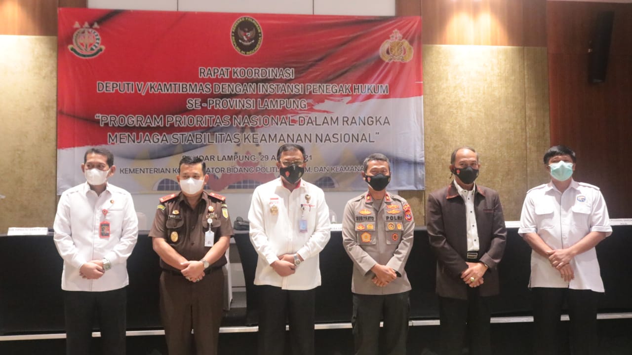 Waka Polda Lampung rakor antar instansi penegak hukum se- Provinsi Lampung