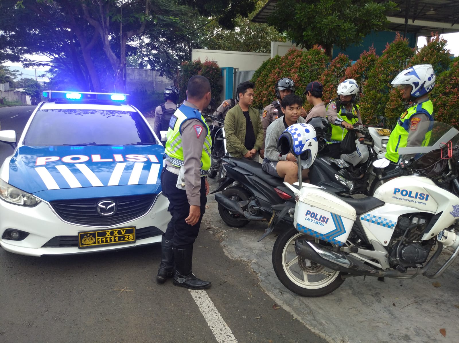 Cegah Balap Liar Jelang Berbuka Puasa, Polresta Bandar Lampung Polda Lampung Lakukan Patroli Hunting