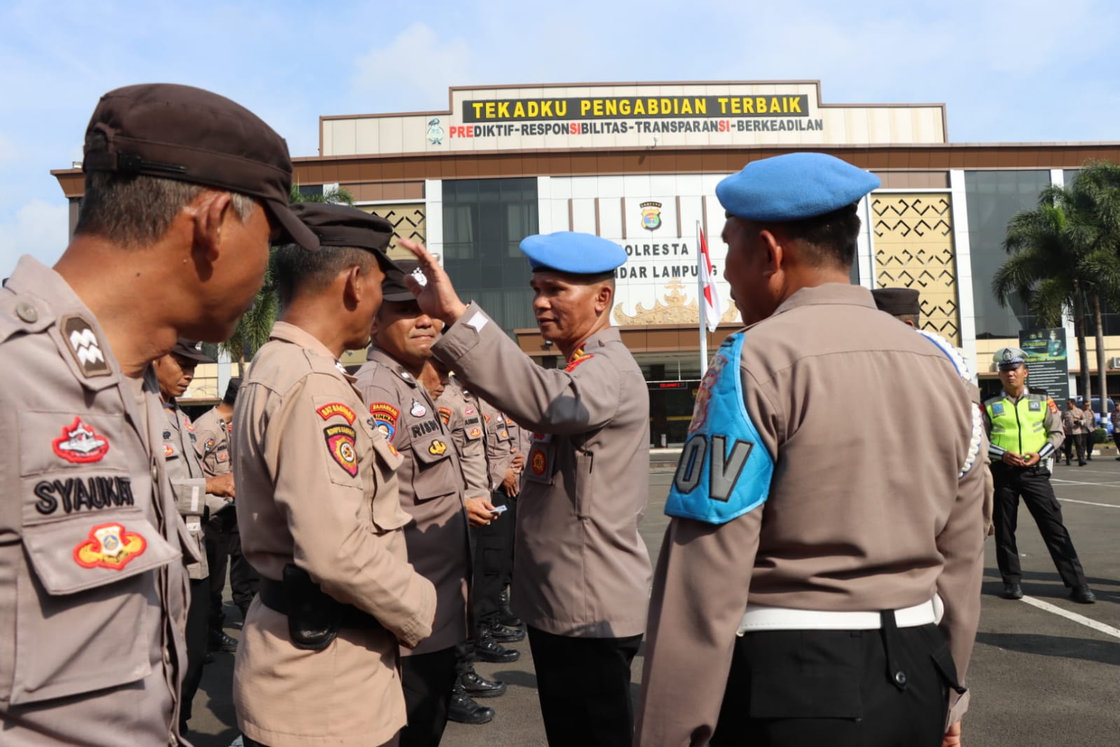 Tingkatkan Disiplin Anggota, Propam Polresta Bandar Lampung Lakukan Gaktiblin